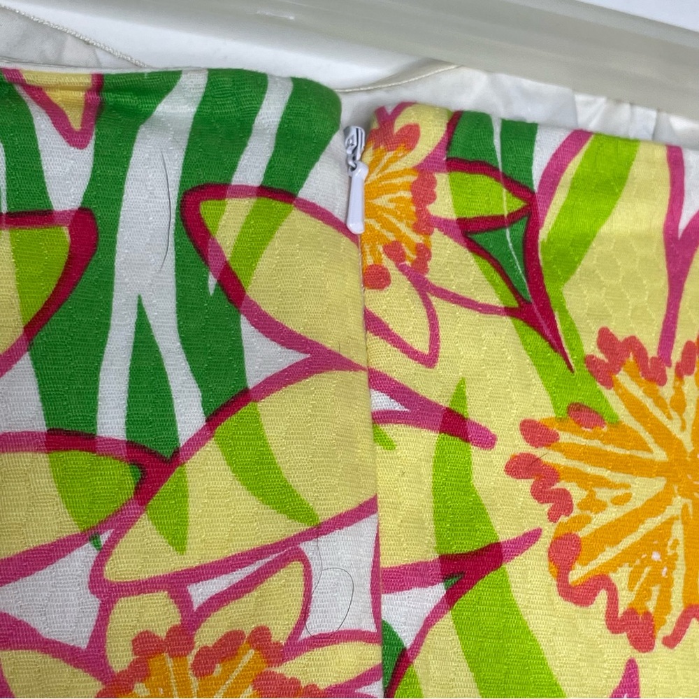 Lilly Pulitzer Wyatt Daffies “Daffodil Floral" Strapless dress pockets Size 12 - Picture 6 of 14